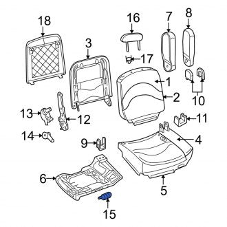 New OEM Front Right Seat Lumbar Support Cushion Fits, 2011 Mercury Grand Marquis - Part # BW1Z5465500A
