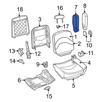 New OEM Front Seat Armrest Cover Fits, 2009-2011 Mercury Grand Marquis - Part # 6W7Z54644A18BD