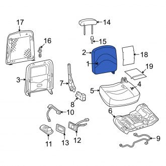 New OEM Front Right Seat Back Cushion Fits, 2011 Mercury Grand Marquis - Part # BW7Z5464810B