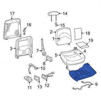 New OEM Front Right Seat Frame Fits, 2003-2011 Mercury Grand Marquis - Part # 8W7Z5463100A