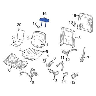 New OEM Front Left Headrest Fits, 2011 Mercury Grand Marquis - Part # BW7Z54611A08BA