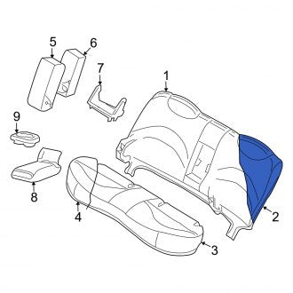 New OEM Rear Seat Back Cushion Fits, 2005-2011 Mercury Grand Marquis - Part # 5W7Z54672A18AA