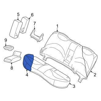 New OEM Rear Seat Cushion Foam Fits, 2003-2011 Mercury Grand Marquis - Part # 5W7Z54600A88BA