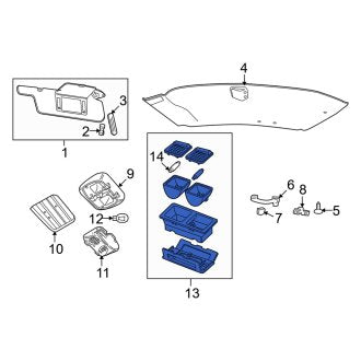 New OEM Reading Light Fits, 2006-2011 Mercury Grand Marquis - Part # 5L2Z13776AC