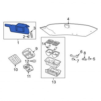 New OEM Left Sun Visor Fits, 2006-2008 Mercury Grand Marquis - Part # 6W7Z5404105BAC