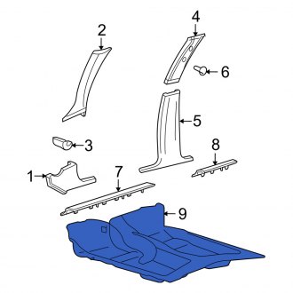 New OEM Front Floor Carpet Fits, 2011 Mercury Grand Marquis - Part # BW7Z5413000AB