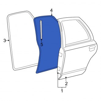New OEM Rear Right Outer Door Seal Fits, 1999-2011 Mercury Grand Marquis - Part # XW7Z5425324AA