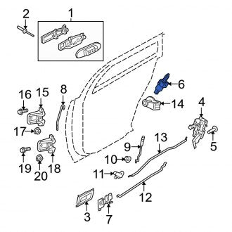 New OEM Rear Right Door Lock Actuator Motor Fits, 1992-1993, 1995-2003 Mercury Grand Marquis - Part # F8AZ5426594A