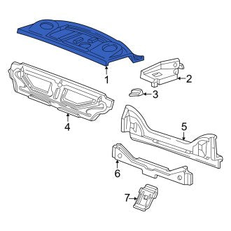 New OEM Rear Center Package Tray Fits, 2003-2011 Mercury Grand Marquis - Part # 5W7Z5446506AA
