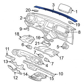 New OEM Windshield Defroster Nozzle Fits, 1998-2002 Mercury Grand Marquis - Part # 2W7Z54044E82BAA