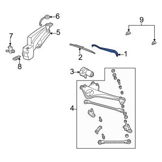 New OEM Right Windshield Wiper Arm Fits, 1996-2005 Mercury Sable - Part # 3F1Z17526AA