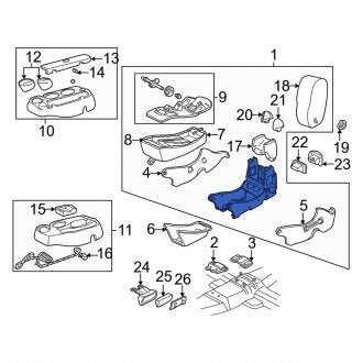 New OEM Center Center Console Fits, 2000-2002 Mercury Sable - Part # 1F4Z54600A50BAB