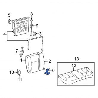 New OEM Rear Seat Hinge Fits, 2000 Mercury Sable - Part # F8DZ74613B90AA