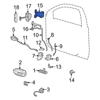 New OEM Front Left Upper Door Hinge Fits, 2000-2005 Mercury Sable - Part # YF1Z5422801BA