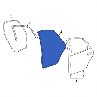 New OEM Rear Right Outer Door Seal Fits, 2000-2005 Mercury Sable - Part # 2F4Z5425324AA