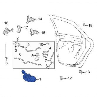 New OEM Front Left Outer Exterior Door Handle Fits, 1998-2003 Mercury Sable - Part # 4F1Z5422405ABPTM