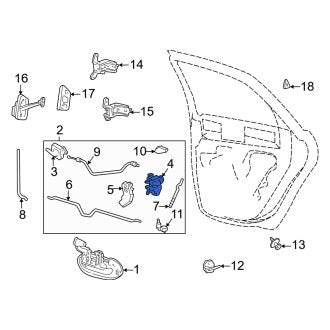 New OEM Rear Right Door Latch Assembly Fits, 2000-2005 Mercury Sable - Part # 6F1Z5426412A