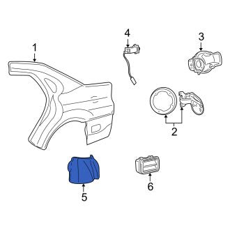New OEM Rear Right Quarter Panel Splash Shield Fits, 2000-2005 Mercury Sable - Part # YF1Z5428456AA