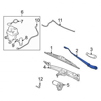 New OEM Left Windshield Wiper Arm Fits, 2006-2007 Mercury Montego - Part # 6G1Z17527B