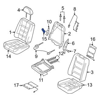New OEM Front Right Seat Back Recliner Adjustment Handle Fits, 2005-2007 Mercury Montego - Part # 5F9Z7462622BAA