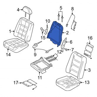New OEM Front Right Seat Back Frame Fits, 2005-2007 Mercury Montego - Part # 7F9Z7461018B