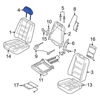 New OEM Front Headrest Fits, 2006-2007 Mercury Montego - Part # 6T5Z74611A08AC