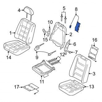 New OEM Front Left Seat Lumbar Support Cushion Fits, 2005-2007 Mercury Montego - Part # 6F9Z7465501A