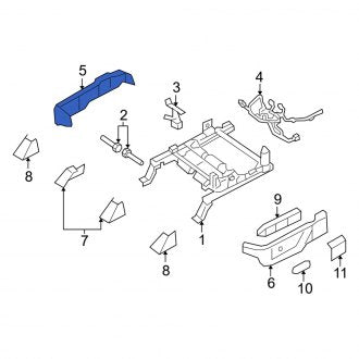 New OEM Right Seat Trim Panel Fits, 2005-2007 Mercury Montego - Part # 5F9Z7462186BAC