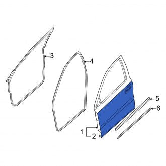 New OEM Front Left Outer Door Outer Panel Fits, 2005-2007 Mercury Montego - Part # 7G1Z5420201A