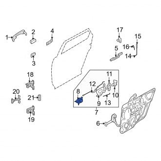 New OEM Rear Right Inner Interior Door Handle Fits, 2005-2007 Mercury Montego - Part # 5T5Z54266A24AAB