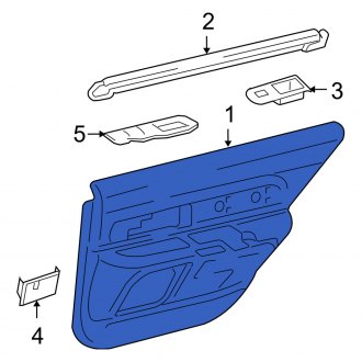 New OEM Front Right Inner Door Interior Trim Panel Fits, 2005-2007 Mercury Montego - Part # 6T5Z5423942AB