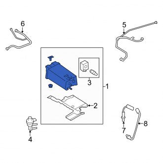 New OEM Vapor Canister Fits, 2008-2009 Mercury Sable - Part # 8G1Z9D653P