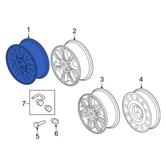 New OEM Wheel Fits, 2008-2009 Mercury Sable - Part # 8A4Z1007A