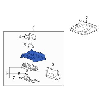 New OEM Front Upper Overhead Console Fits, 2008 Mercury Sable - Part # 7T4Z78519A70DC