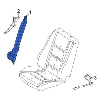 New OEM Front Left Seat Belt Lap and Shoulder Belt Fits, 2008-2009 Mercury Sable - Part # 8G1Z54611B09AE