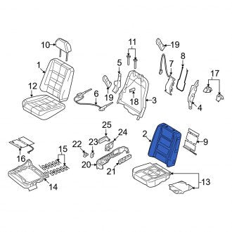 New OEM Front Right Seat Back Cushion Fits, 2008-2009 Mercury Sable - Part # 5F9Z7464810DA