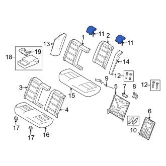 New OEM Rear Headrest Fits, 2008-2009 Mercury Sable - Part # 8G1Z54611A08AG