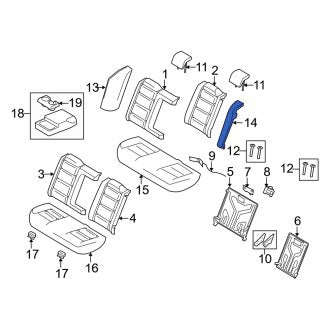 New OEM Left Seat Back Assembly Fits, 2008-2009 Mercury Sable - Part # 8T5Z5466893BC