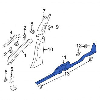 New OEM Left Liftgate Trim Scuff Plate Fits, 2008-2009 Mercury Sable - Part # 8G1Z5413229AA
