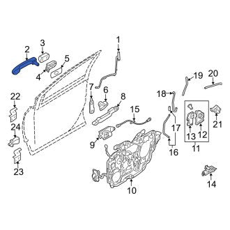 New OEM Rear Right Outer Exterior Door Handle Fits, 2008 Mercury Sable - Part # 8T5Z7422404AD