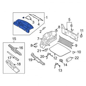 New OEM Rear Package Tray Trim Fits, 2008-2009 Mercury Sable - Part # 8T5Z5446668BJ