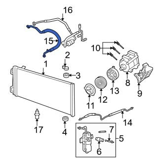 New OEM A/C Refrigerant Suction Hose Fits, 2007-2008 Ford F-150 - Part # 8L3Z19867C