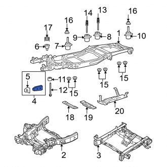 New OEM Front Right Frame Rail End Fits, 2004-2008 Ford F-150 - Part # 6L3Z5D058BA