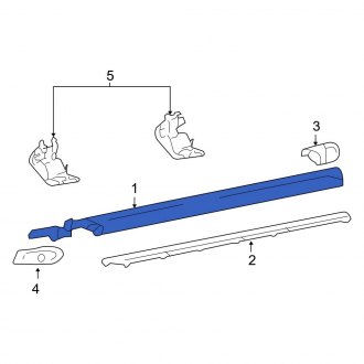 New OEM Left Running Board Fits, 2004-2014 Ford F-150 - Part # 6L3Z16451BA