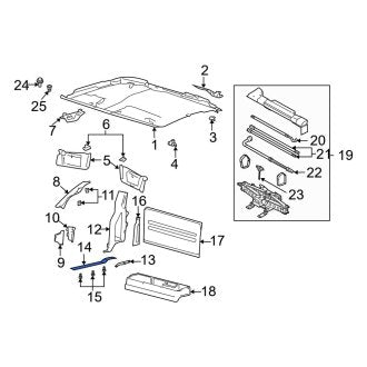 New OEM Right Inner Liftgate Trim Scuff Plate Fits, 2004-2008 Ford F-150 - Part # 4L3Z1513208AAB