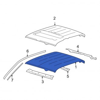 New OEM Roof Panel Fits, 2004-2005 Ford F-150 - Part # 4L3Z1650202BA