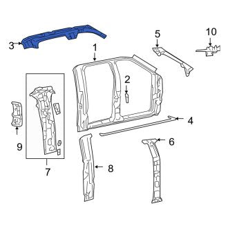 New OEM Right Roof Side Rail Fits, 2004-2008 Ford F-150 - Part # 4L3Z1651186BA