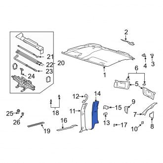 New OEM Right Body C-Pillar Trim Panel Fits, 2004-2008 Ford F-150 - Part # 4L3Z16278D12AAC