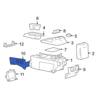 New OEM Rear Console Panel Fits, 2004-2008 Ford F-150 - Part # 7L3Z18045E24BB