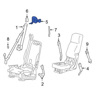 New OEM Front Left Seat Belt Retractor Cover Fits, 2006-2008 Ford F-150 - Part # 6L3Z18610E06BA